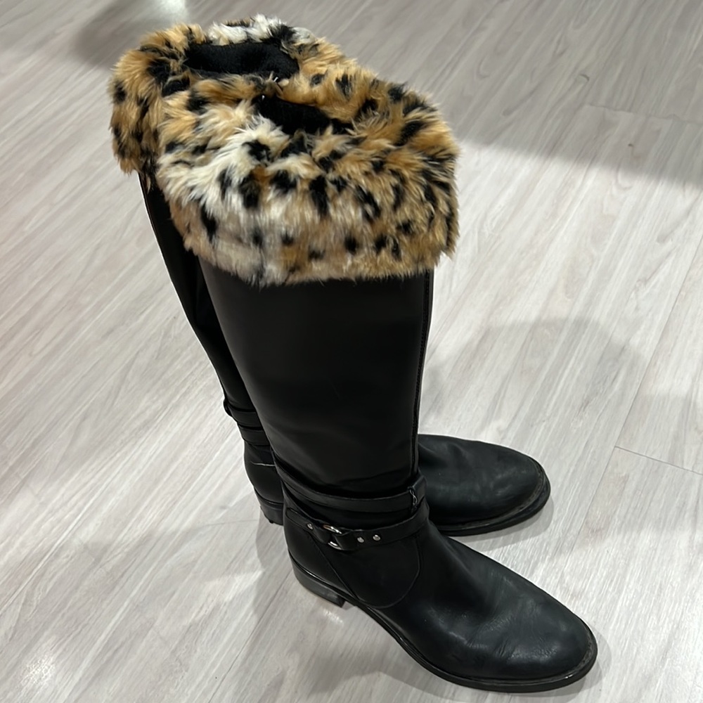 NWT BOOT TOPPERS LEOPARD FUR - Picture 7 of 7